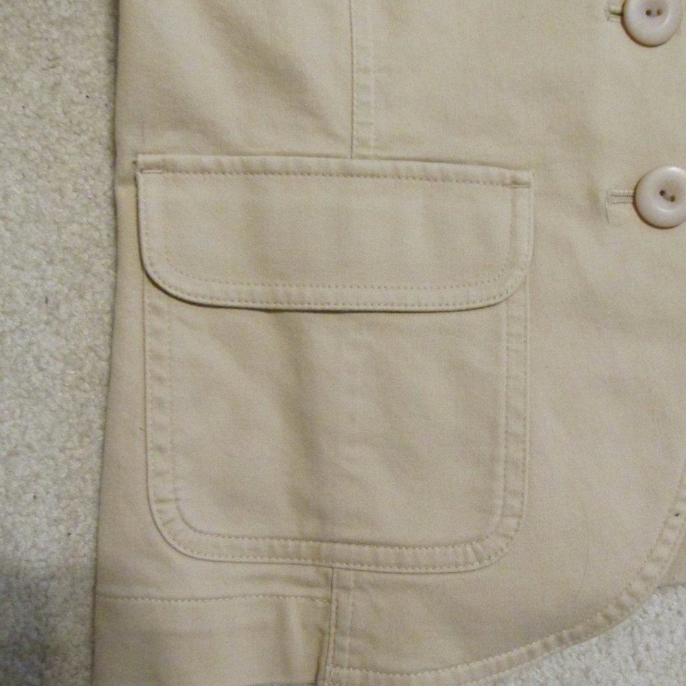 TALBOTS WOMEN'S SIZE 6 SUIT JACKET TAN BEIGE COUNTRY CASUAL BLAZER - Picture 4 of 8